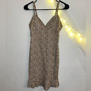 Forever 21 Stretchy Cheetah Print Mini Flip Skirt